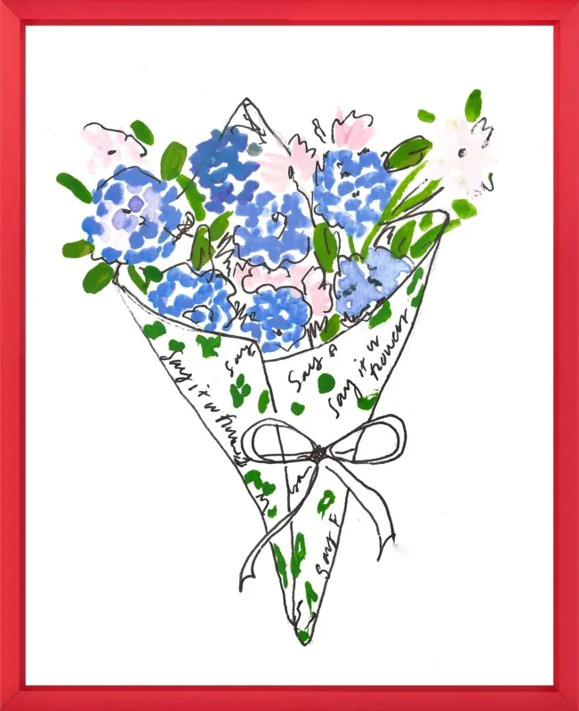 Bodega Flowers in Blue by Larsen McDowell for Artfully Walls