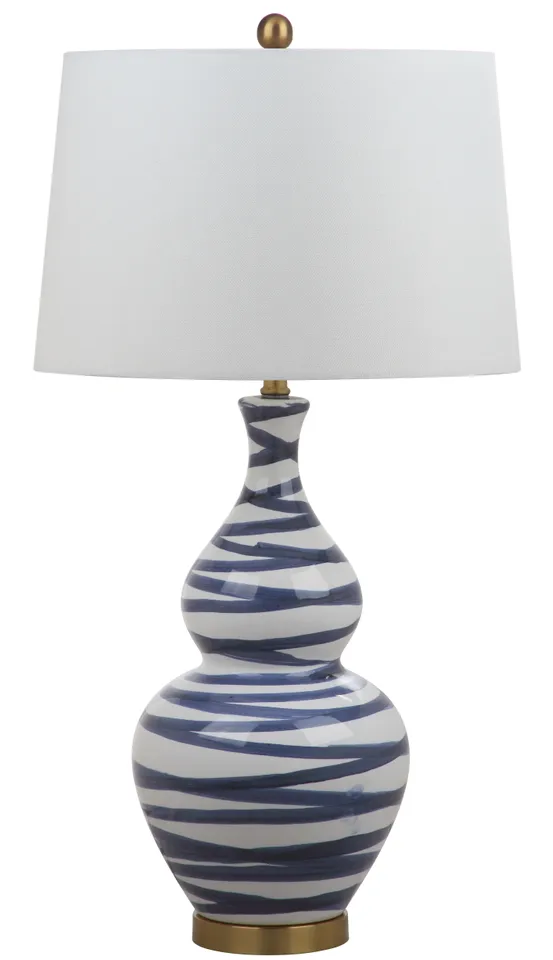 Aviana Table Lamp - White/Blue
