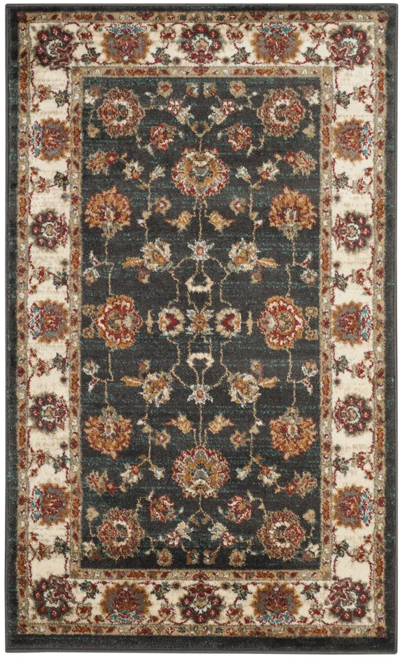 Arlo Home Woven Area Rug, SMT292F, Dark Grey/Ivory,  3' X 5'