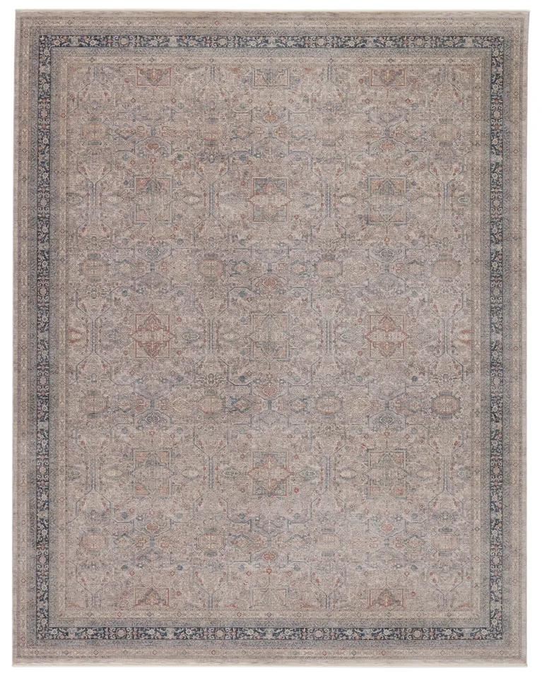 Brinson Oriental Blue/ Gray Runner Rug (3'X8')