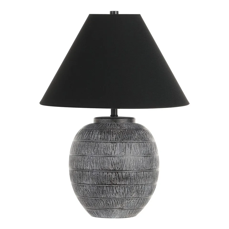 Naomi 22 Inch Table Lamp - Gray/Black