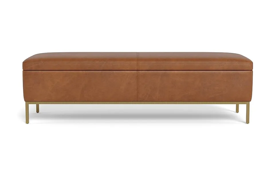 Miller Leather Storage Bench