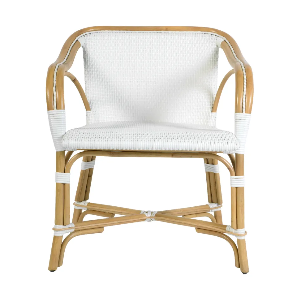 Portofino Smooth White Arm Chair
