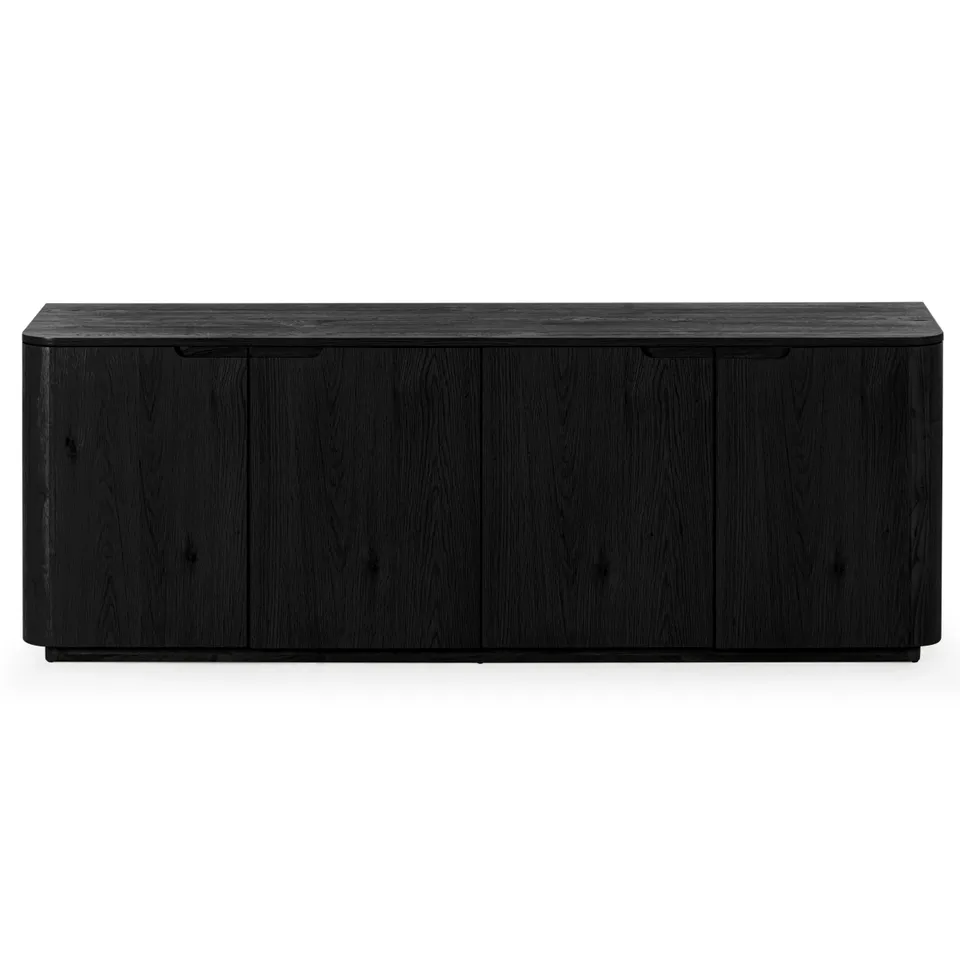 Liadonna 4 Door Wood Sideboard - Black
