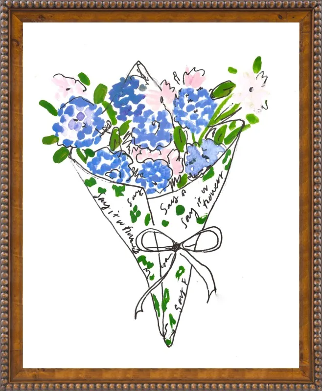 Bodega Flowers in Blue by Larsen McDowell for Artfully Walls
