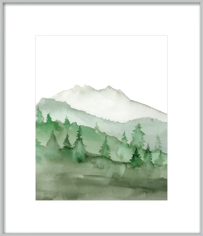 Watercolor Mountain Art Print by Lana Effron for Artfully Walls