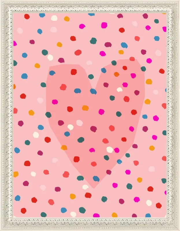 Rainbow Dotty Heart by Paula Mills for Artfully Walls