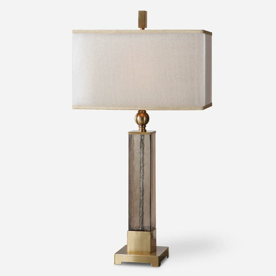 Caecilia Amber Glass Table Lamp