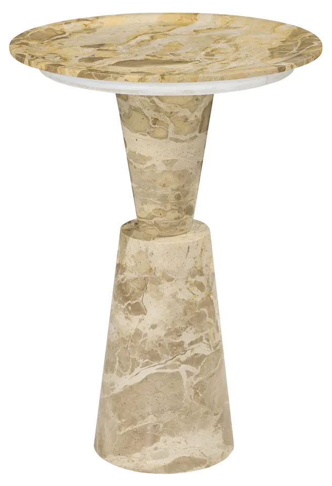 Safavieh Couture Tatyanna Round Marble Accent Table, Beige