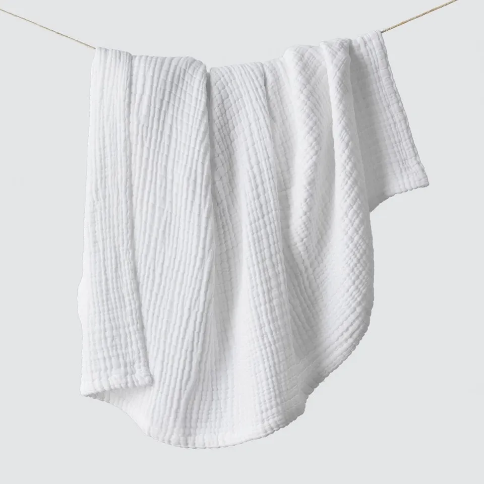 The Citizenry Cotton Gauze Throw | White