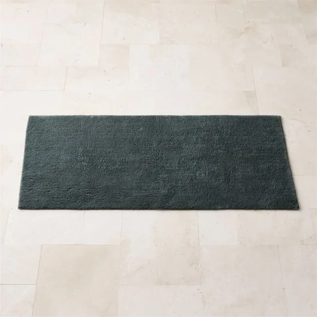 Brooks Organic Cotton Faded Teal Bath Runner 24"x60"