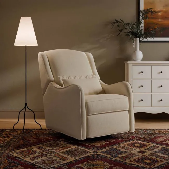 Namesake Devon Ivory Manual Swivel Glider Nursery Chair