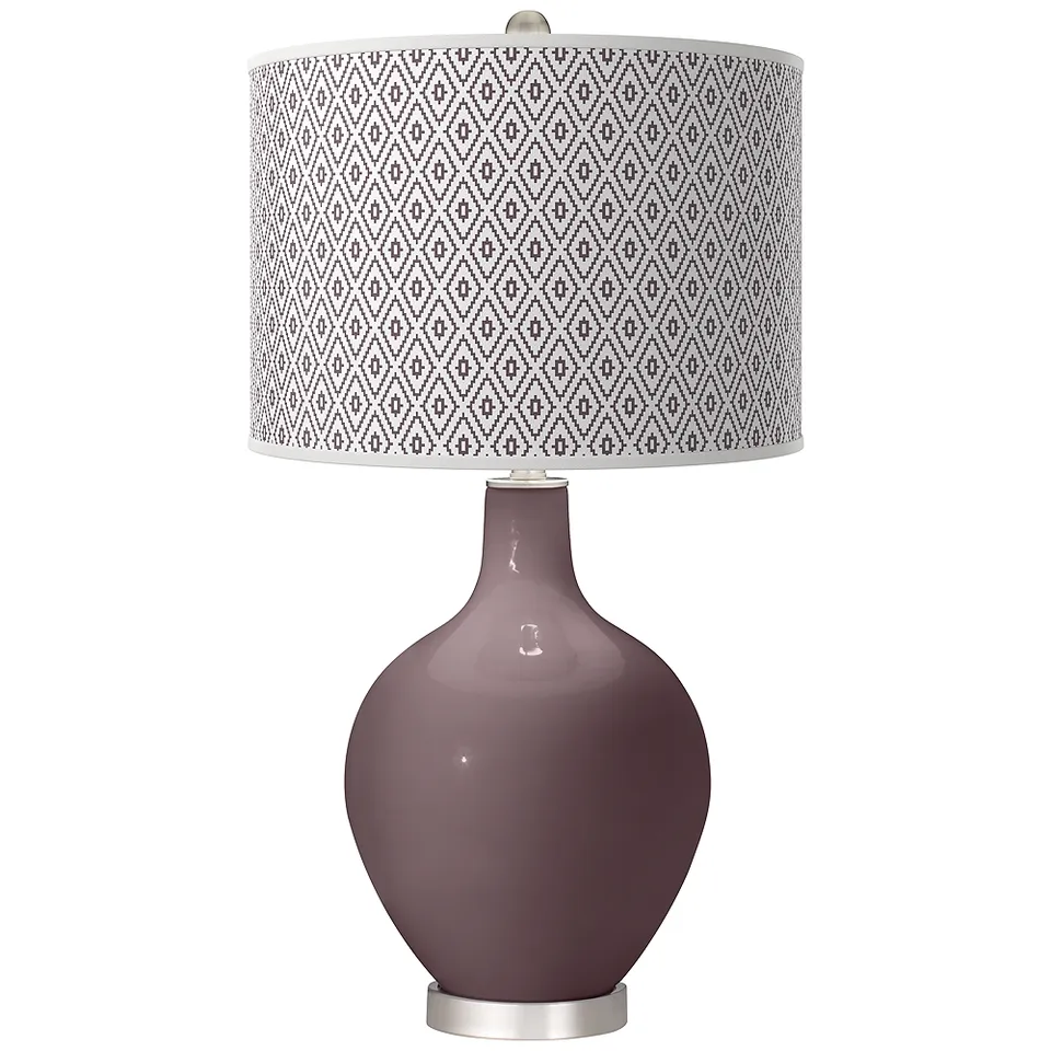 Poetry Plum Diamonds Ovo Table Lamp