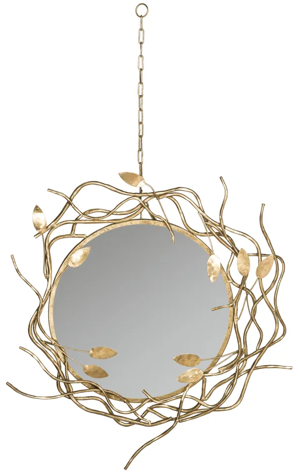 Gold Wreath Mirror - Antique Gold