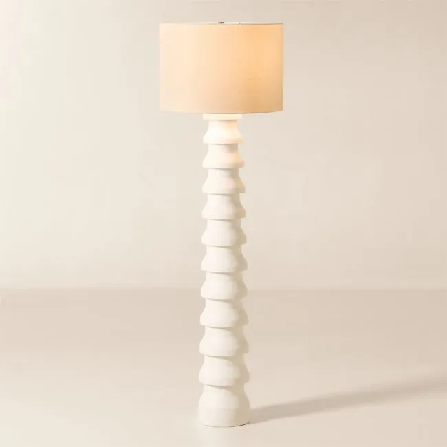 Sequence White Plaster Floor Lamp