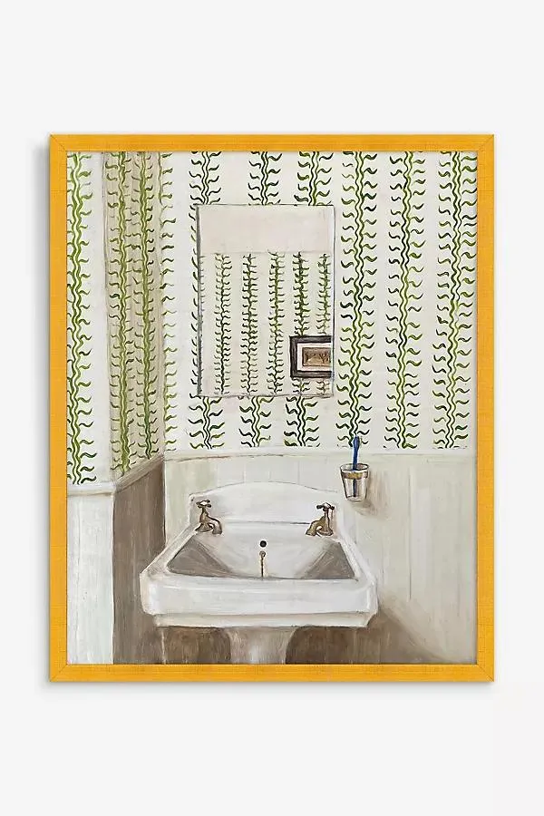 Basin with Wallpaper Wall Art