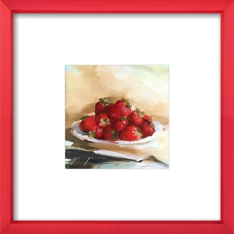 "Summer Strawberries 2" by Georgesse Gomez for Artfully Walls