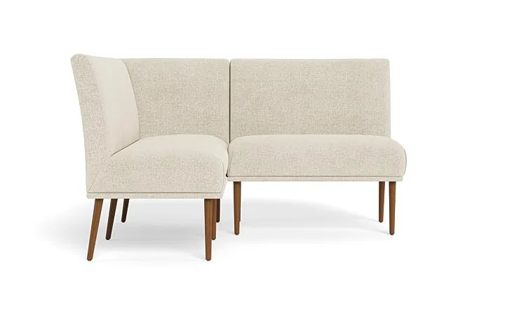 Dorian Upholstered Petite Left Banquette with Tufting Option