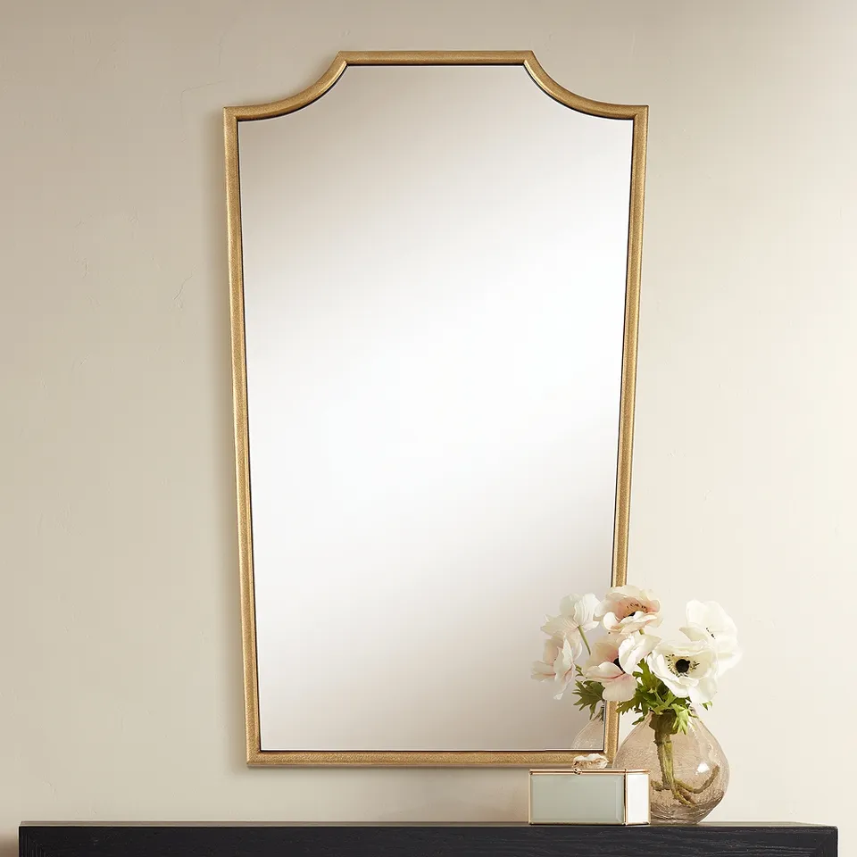 Uttermost Champlain 22 x 36 3/4" Warm Gold Wall Mirror