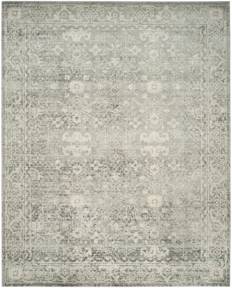 Arlo Home Woven Area Rug, EVK270Z, Silver/Ivory,  9' x 12'