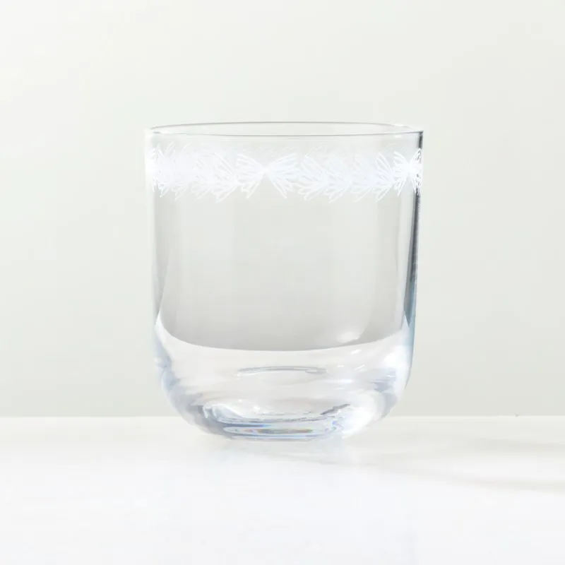 Spruce Etched Double Old-Fashioned Glass