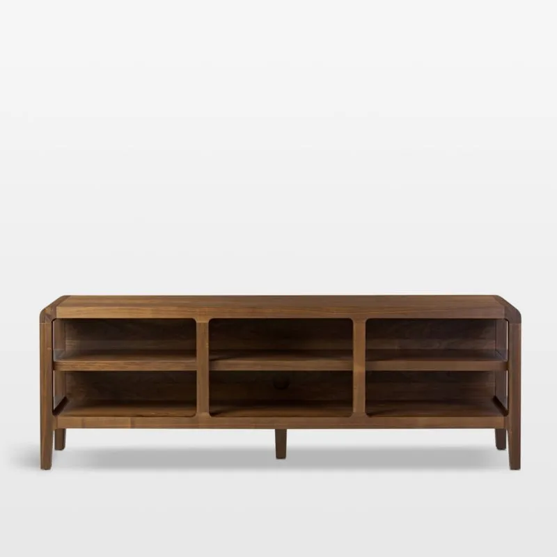 Saul Walnut Wood 78" Console Table