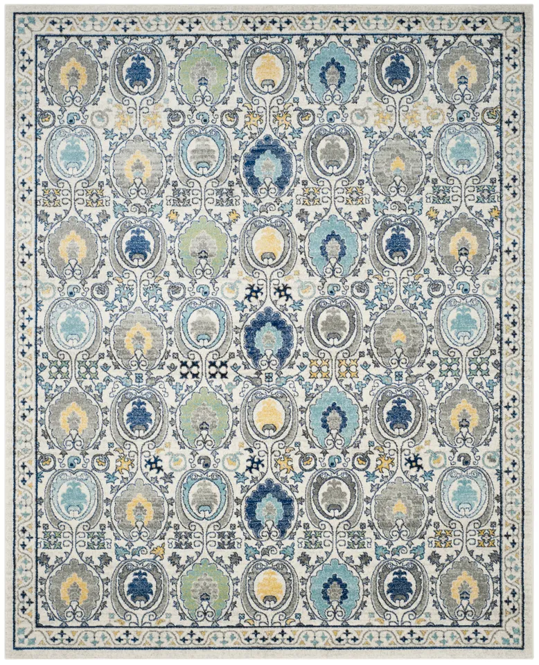 Arlo Home Woven Area Rug, EVK251D, Ivory/Grey,  10' X 14'
