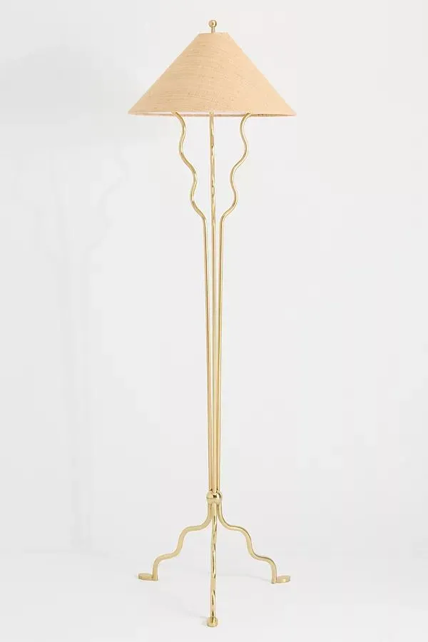 Beatrice Wavy Shaded Floor Lamp
