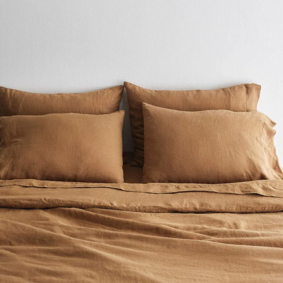 The Citizenry Stonewashed Linen Bed Bundle | California King | Camel