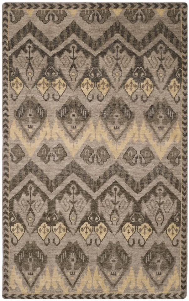 Arlo Home Hand Knotted Area Rug, KNY656A, Gold/Beige,  5' X 8'
