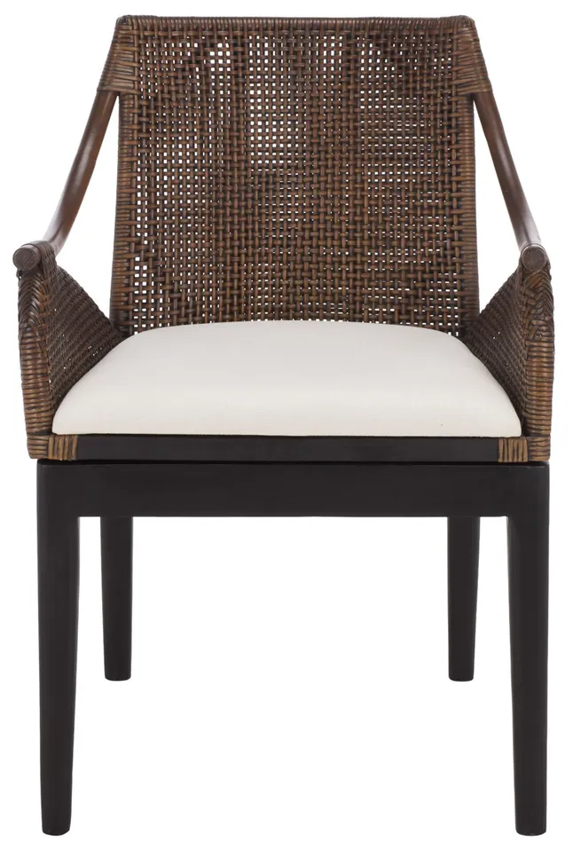 Norita Arm Chair - Brown / Ivory