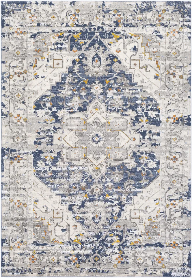 Porto White Indoor 2' x 2'11" Machine Woven Rug