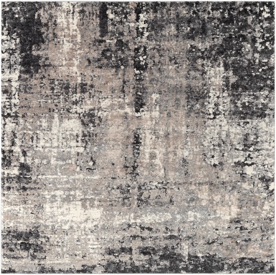 Tuscany Gray Indoor 7'10" x 7'10" Machine Woven Rug