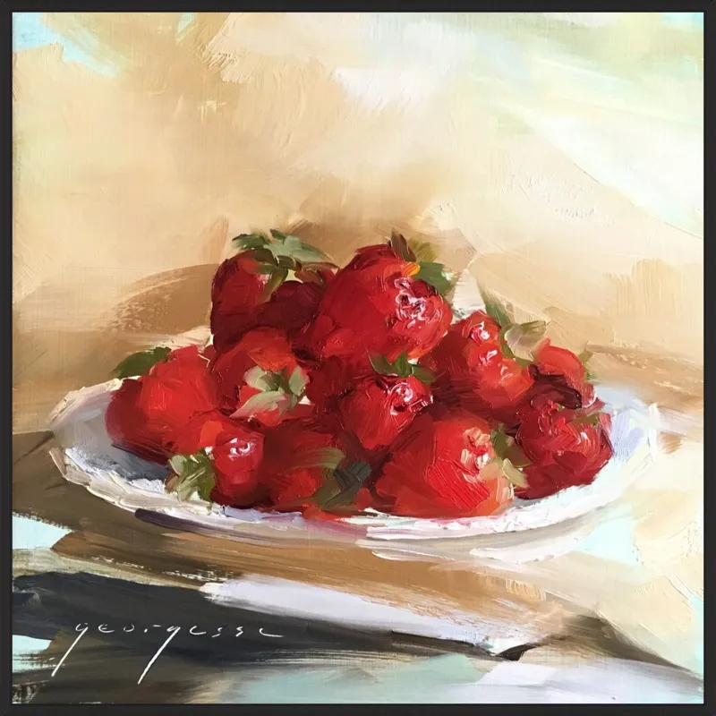 "Summer Strawberries 2" by Georgesse Gomez for Artfully Walls