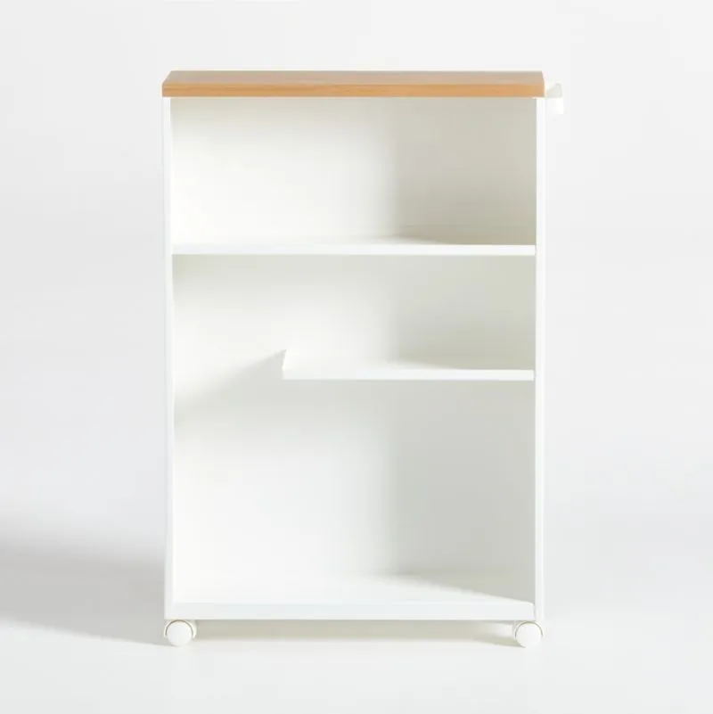 Yamazaki White Rolling Bathroom Cart