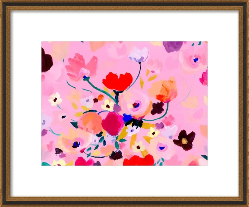 Pink Posey by KT Smail for Artfully Walls