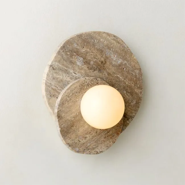 Astr Travertine Wall Sconce Set of 2