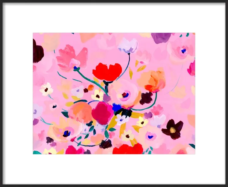 Pink Posey by KT Smail for Artfully Walls