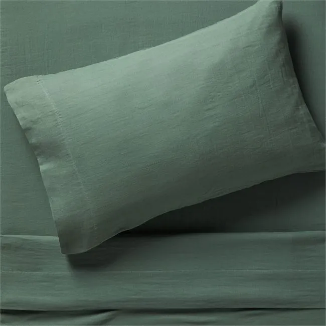 Supersoft Green 100% Organic Cotton Gauze Kids Twin Sheet Set