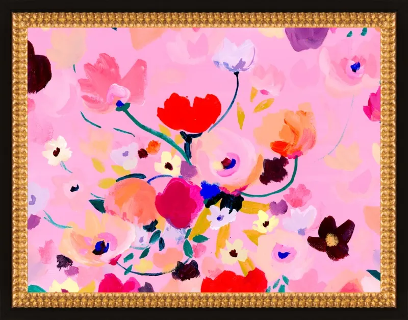 Pink Posey by KT Smail for Artfully Walls