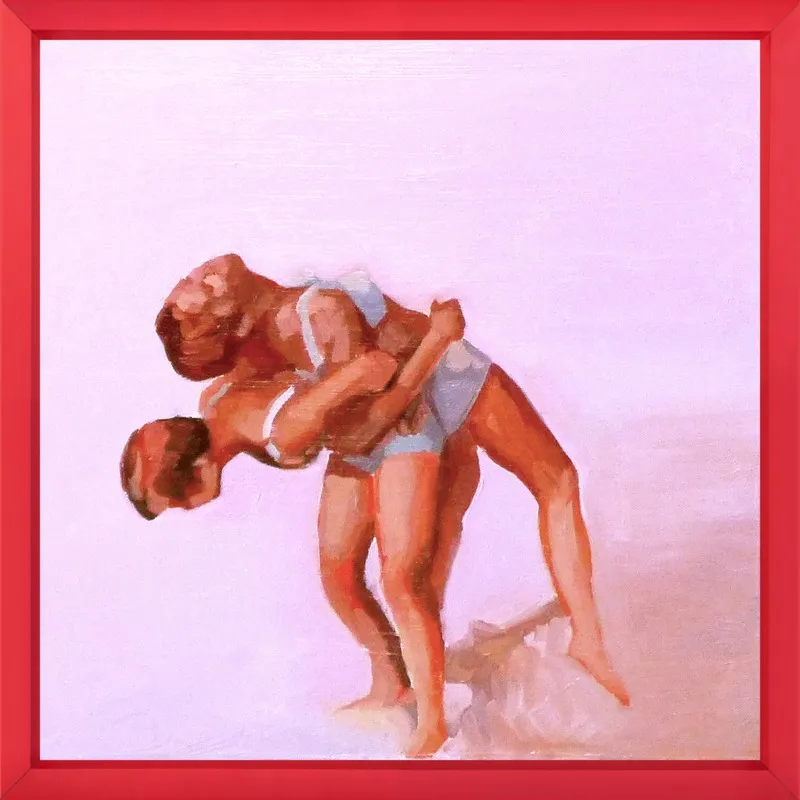 wrestling by Mary Sinner for Artfully Walls