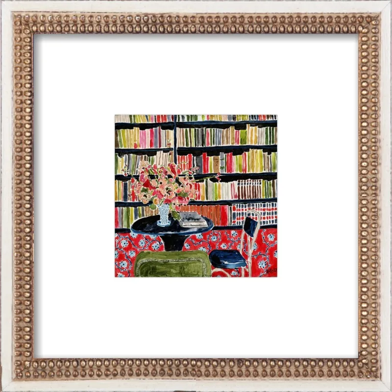 Books with Flowers by Kate Lewis for Artfully Walls