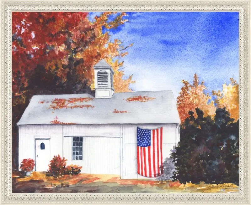The Ross Barn in Fall by Lydia Marie Elizabeth for Artfully Walls