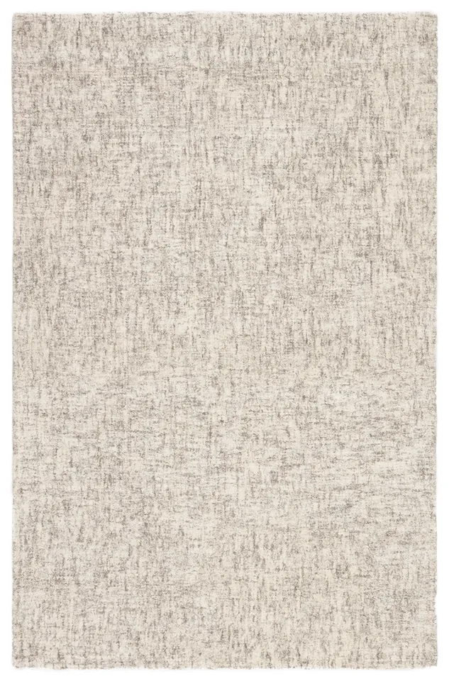 Britta Plus Handmade Solid Ivory/ Gray Area Rug (9'X12')