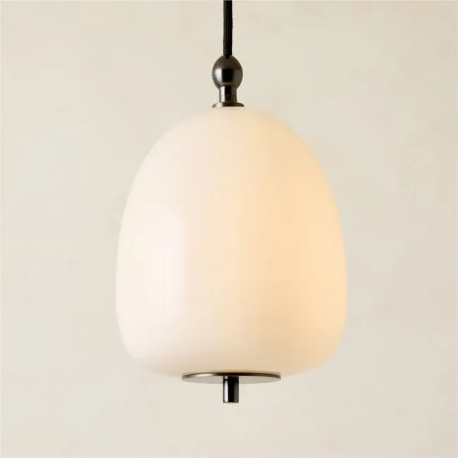 Tova Opal Glass Round Pendant Light 7"