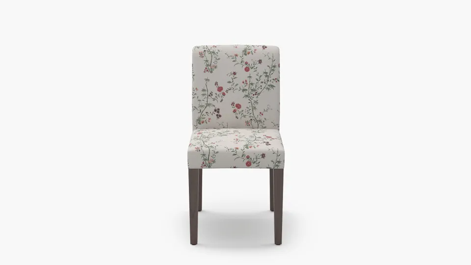 Signature Dining Chair, Multi Bamboo Garden, Espresso Square Tapered Leg