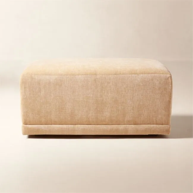 Faible Standard Depth Wheat Performance Chenille Ottoman