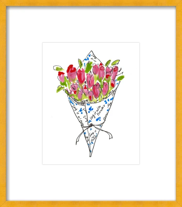 Bodega Flowers in Blue and Pink by Larsen McDowell for Artfully Walls