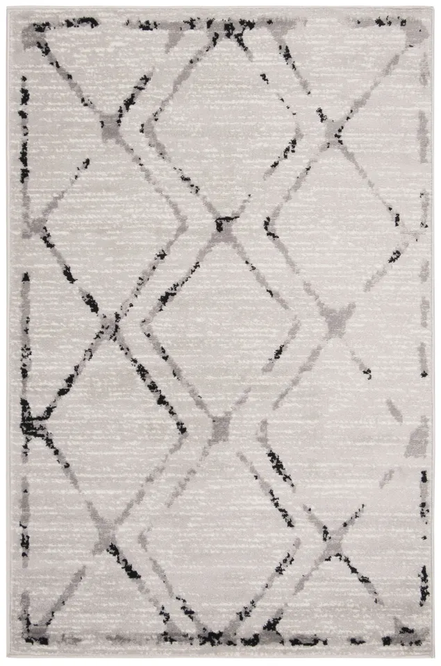Arlo Home Woven Area Rug, SKY197H, Ivory/Grey,  4' X 6'