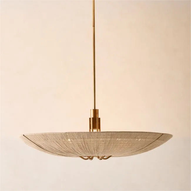 Delphine Natural Jute Pendant Light 33"